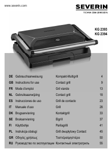 Manuale Severin KG 2393 Grill a contatto