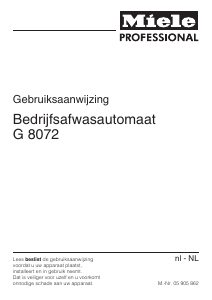 Handleiding Miele G 8072 AE Vaatwasser