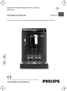 Instrukcja Philips HD8844 Ekspres do espresso