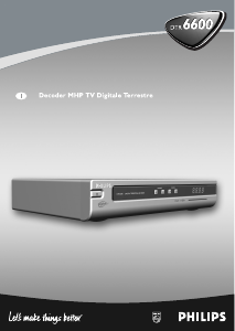 Manuale Philips DTR6600 Ricevitore digitale
