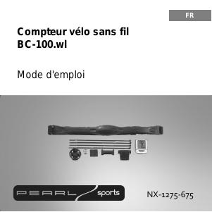 Mode d’emploi Pearl BC-100.wl Compteur vélo