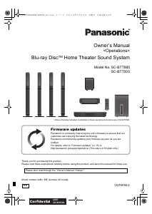 Manual Panasonic SC-BTT505 Home Theater System