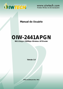 Manual OIWTech OIW-2441APGN Roteador