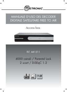 Manuale Metronic 441311 Access Box Ricevitore digitale