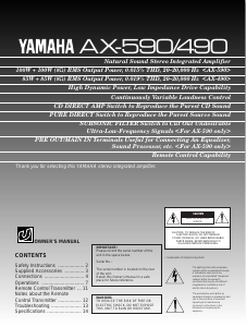 Manual Yamaha AX-490 Amplifier