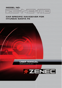 Manual Zenec ZE-NC4110 (for Hyundai Santa Fe) Car Navigation