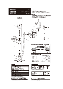 説明書 ジェントス GF-016RG 懐中電灯