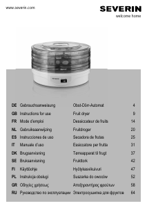 Manual Severin OD 2940 Food Dehydrator