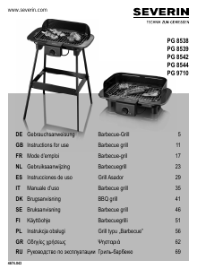 Bruksanvisning Severin PG 8538 Utegrill