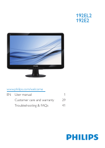 Handleiding Philips 192EL2SB LED monitor