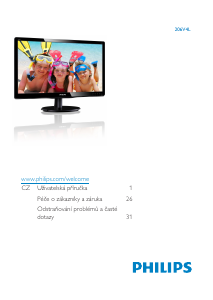 Manuál Philips 206V4LSB2 LED monitor