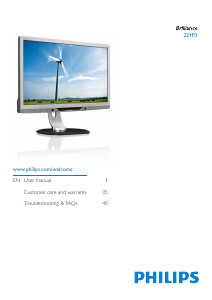 Handleiding Philips 221P3LPES LED monitor