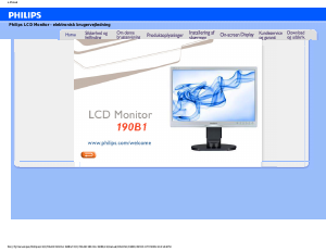 Brugsanvisning Philips 190B1CS LCD-skærm