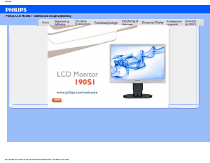 Brugsanvisning Philips 190S1CS LCD-skærm