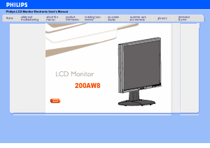 Manual Philips 200AW8FS LCD Monitor