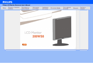 Manuale Philips 200WS8FB Monitor LCD