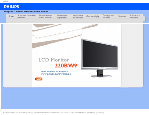 Manuale Philips 220BW9CS Monitor LCD