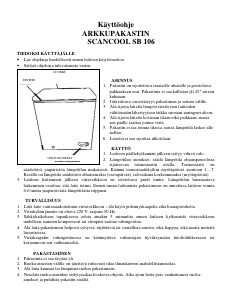 Käyttöohje Scancool SB 106 Pakastin