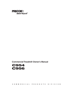 Manual Precor C954 Treadmill