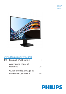 Mode d’emploi Philips 223S7EJMB Moniteur LED