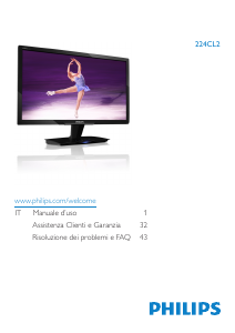 Manuale Philips 224CL2SB Monitor LED