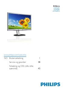 Bruksanvisning Philips 231P4QRYEB LED-skjerm