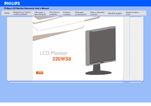 Manuál Philips 220WS8FS LCD monitor