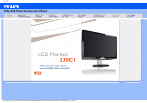 Handleiding Philips 230C1HSB LCD monitor