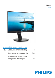 Handleiding Philips 240B7QPJEB LCD monitor