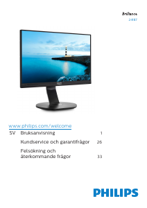 Bruksanvisning Philips 241B7QPTEB LCD skärm