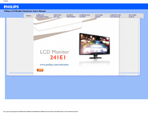 Manual Philips 241E1SB LCD Monitor