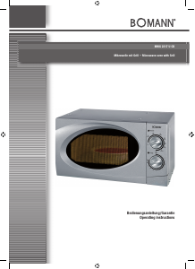 Bedienungsanleitung Bomann MWG 2217 U CB Mikrowelle