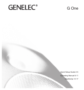 Manual Genelec G One Speaker