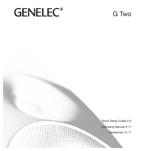 Käyttöohje Genelec G Two Kaiutin