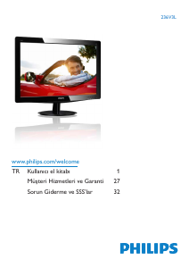 Kullanım kılavuzu Philips 236V3LAB6 LED ekran