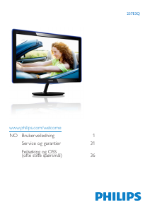 Bruksanvisning Philips 237E3QSU LED-skjerm