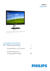 Bedienungsanleitung Philips 240P4QPYES LED monitor