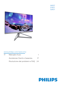 Manuale Philips 245C7QJSB Monitor LED