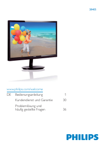 Bedienungsanleitung Philips 284E5QHAD LCD monitor