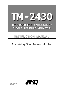 Manual A and D Medical TM-2430 Blood Pressure Monitor