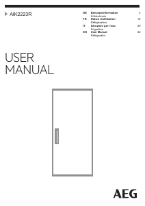 Manual AEG AIK2223R Refrigerator