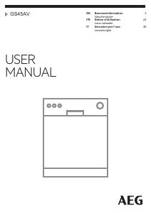 Manuale AEG GS45AV Lavastoviglie