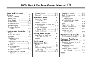 Manual Buick Enclave (2009)