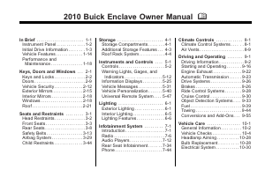 Manual Buick Enclave (2010)