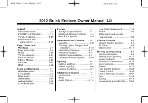 Manual Buick Enclave (2012)