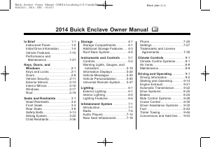Manual Buick Enclave (2014)
