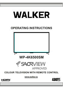 Manual Walker WP-4K6500SM LCD Television