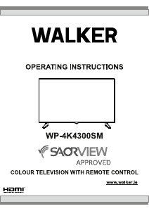 Manual Walker WP4K4300SM LCD Television