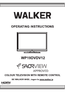 Manual Walker WP19DVDV12 LCD Television