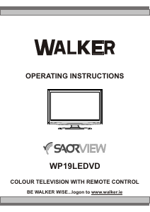 Manual Walker WP19LEDVD LCD Television